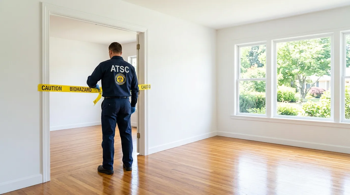 Certified biohazard cleanup crew performing Decomposition Cleanup in Dalton